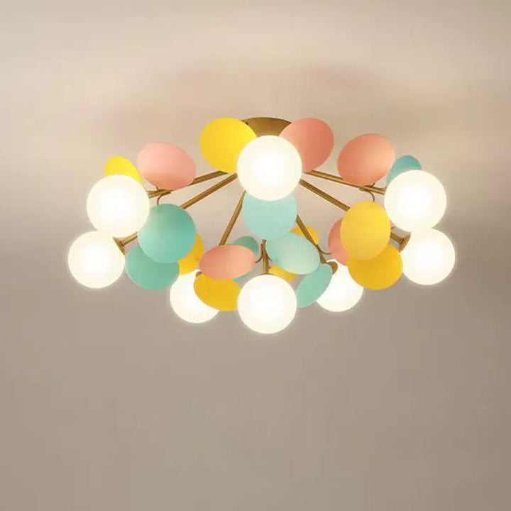 Arisha Plafonnier Bulle Moderne, Métal/Acrylique, Coloré, Salon - Neutralighting