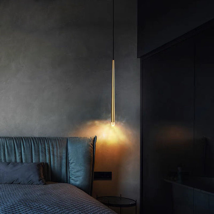 Arisha Suspension Linéaire Vintage, Métal, Or, Salon - Neutralighting