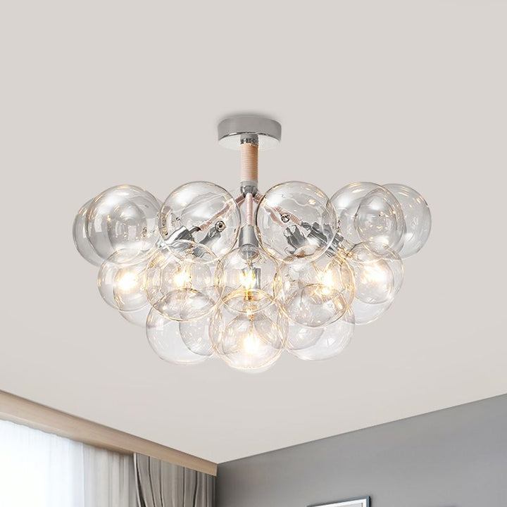 Valentina Moderne LED Plafonnier Doré/Chromé Verre Salle à manger - Neutralighting