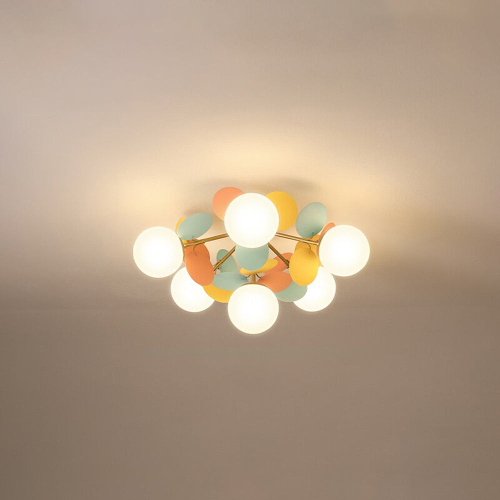 Nexen Plafonnier en forme de branche florale multicolore - Neutralighting