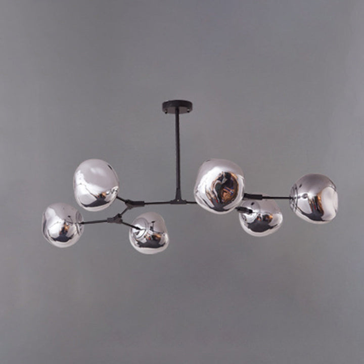 Valentina Suspension Globe Inhabituelle, Métal/Acrylique, Doré Rosé/Or/Chromé, Salon/Salle à Manger - Neutralighting