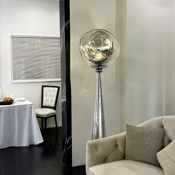 Valentina Design Italien Lampadaire Moderne Métal/Acrylique Rose Dorée/Or/Chromé/Gris Fumé Salon - Neutralighting