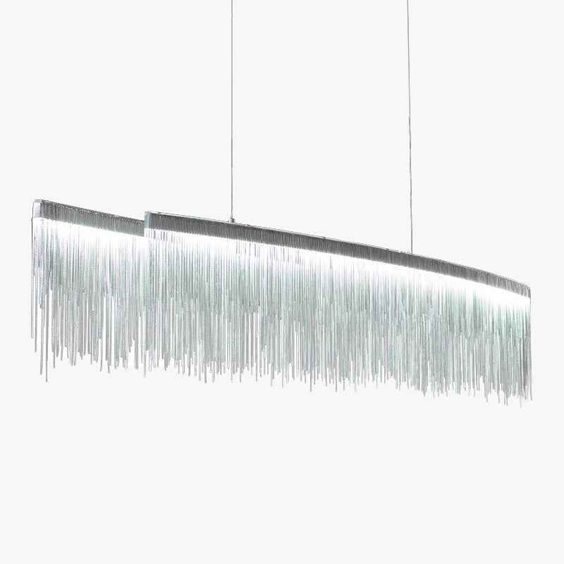 Arisha Suspension Linéaire Luxueux, Acrylique/Metal, Doré/Chrome, Chambre - Neutralighting