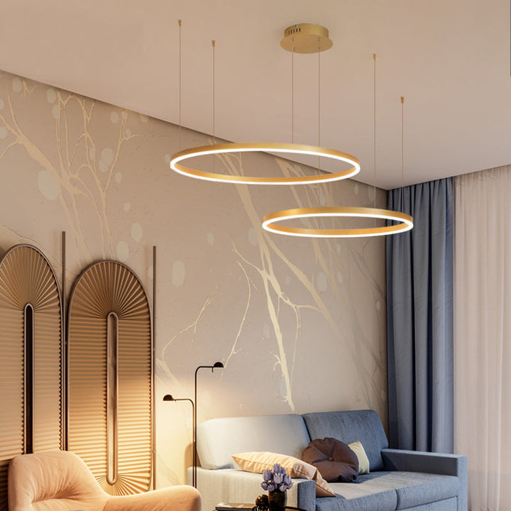 Remi Suspension Anneau Moderne Métal Noir/Doré/Café Salon - Neutralighting