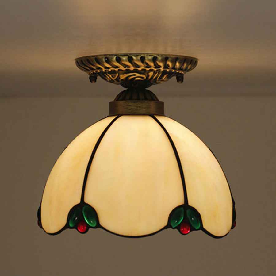 Plafonnier Tiffany en Verre – Ambiance Plafonnier
