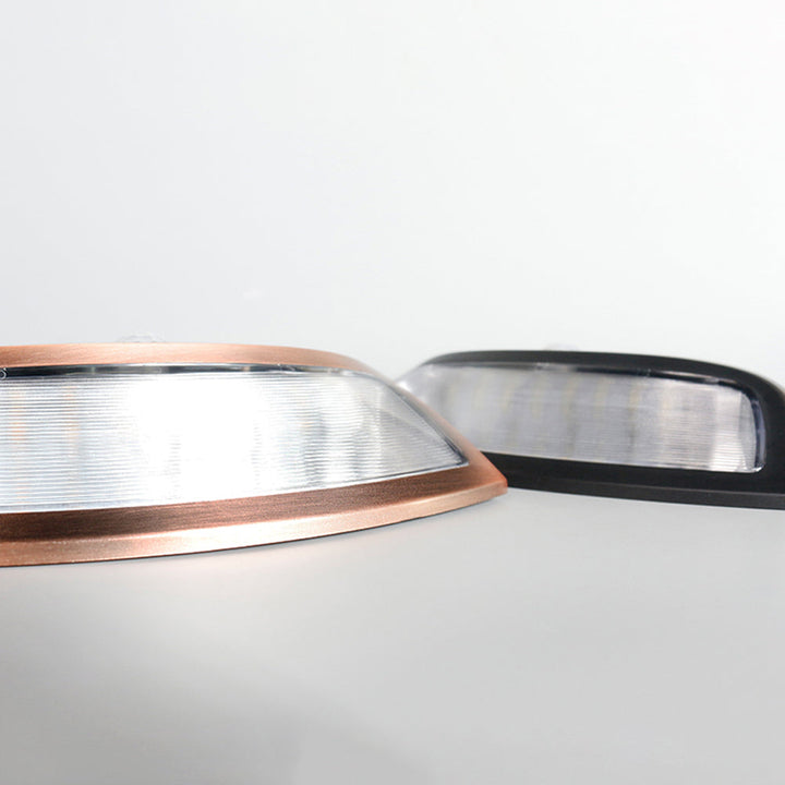 Ray Éclairage Escalier Extérieur Trapézoïdale Simple, Métal/Acrylique, Noir/Copper, Cour - Neutralighting