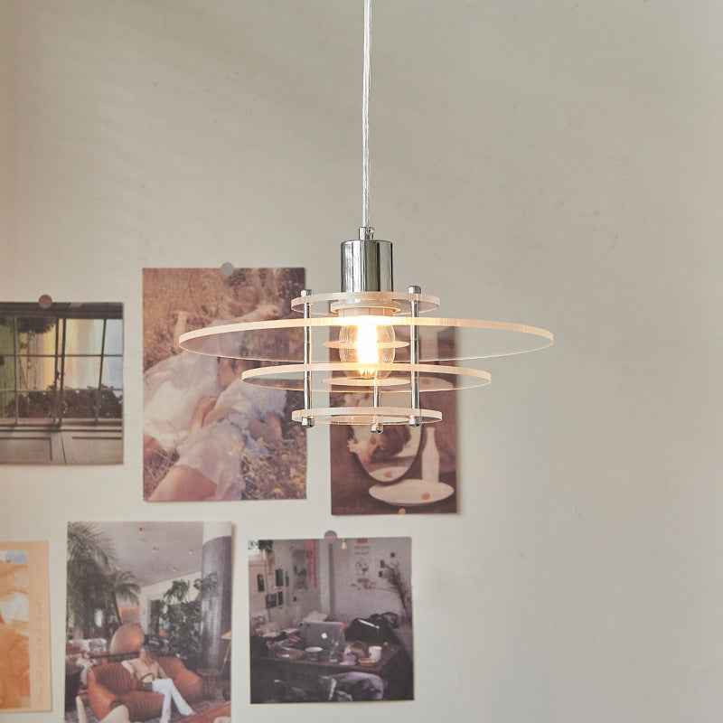 Suspension Arisha Acrylique Blanc LED