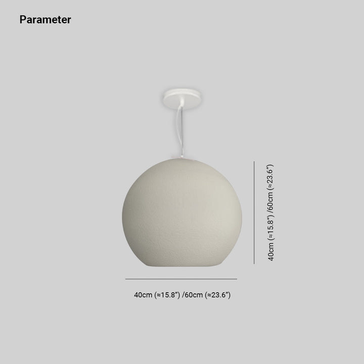 Avi Suspension Boule Minimaliste, Metal/Polystyrène, Blanc/Gris, Salon - Neutralighting