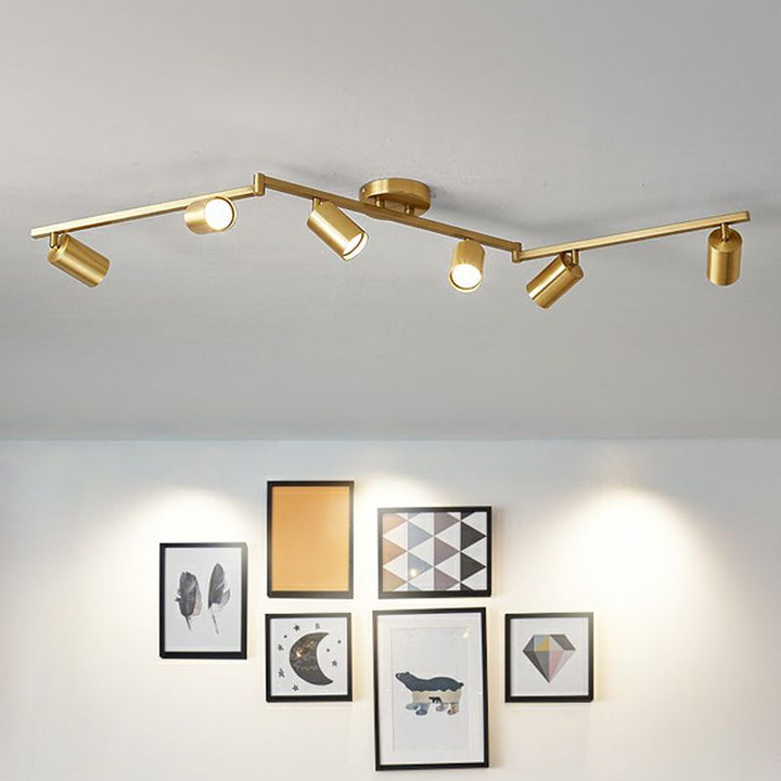 Aim Moderne LED Plafonnier Noir/Blanc/Or Métal Chambre à coucher - Neutralighting