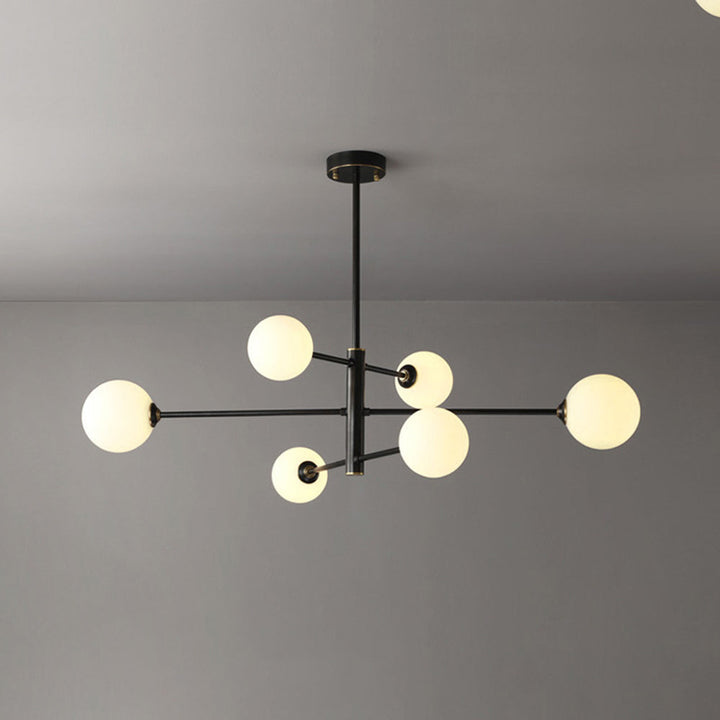 Truva Lustre Bulle Moderne. Cuivre/Verre. Noir/Cuivre. Salon - Neutralighting