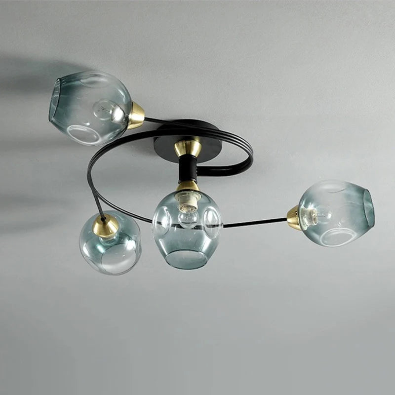 Valentina Plafonnier Fleur Vintage, Verre/Métal, Salon - Neutralighting