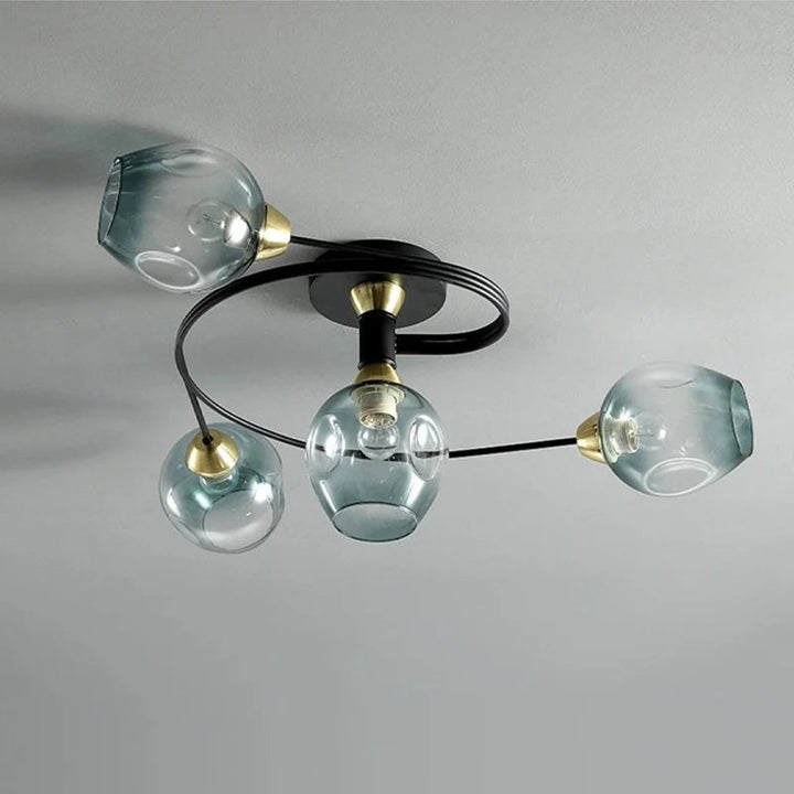 Valentina Plafonnier Fleur Vintage, Verre/Métal, Salon - Neutralighting