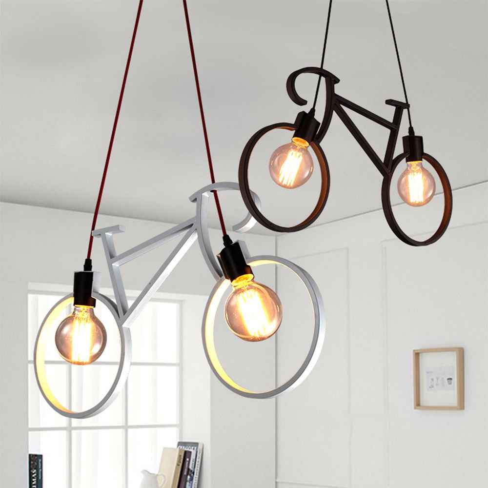 Mira Moderne Créatif Forme De Bicyclette LED Suspension Métal Salon - Neutralighting
