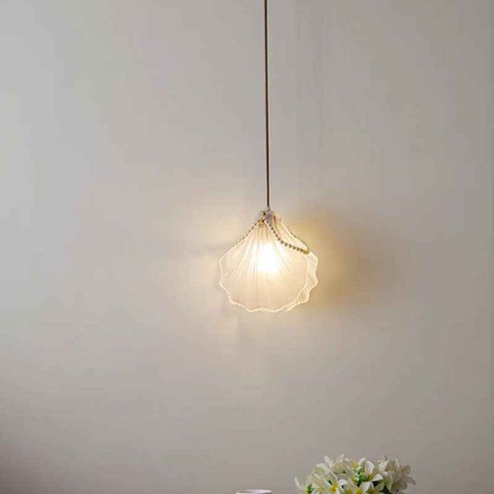 Kristy Suspension Coquille Moderne, Acrylique/Métal, Blanc, Chambre - Neutralighting