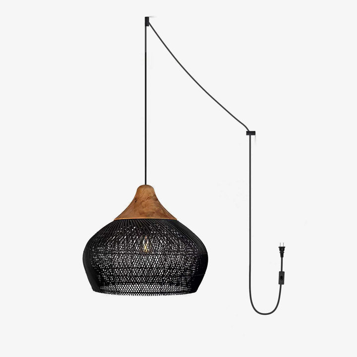 Solara Suspension Rotin Tressé Swag - Neutralighting
