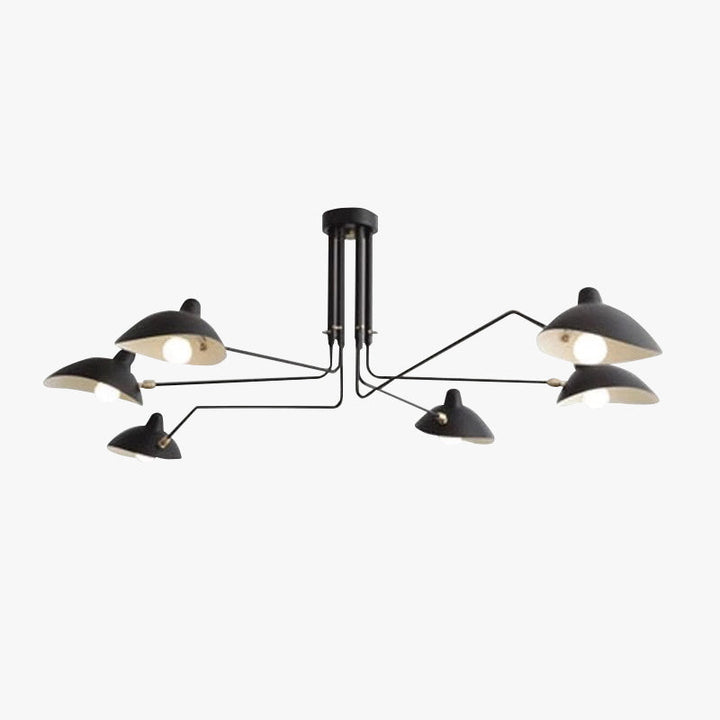 Arisha Luminaires Suspensions Industrielle Moderne Métal Noir Salle d&