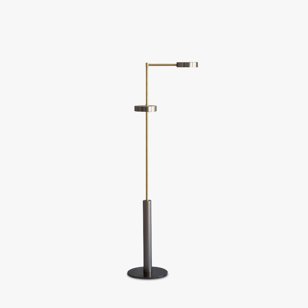 Mira Design Lampadaire Moderne Métal Noir/Or Chambre/Salon - Neutralighting