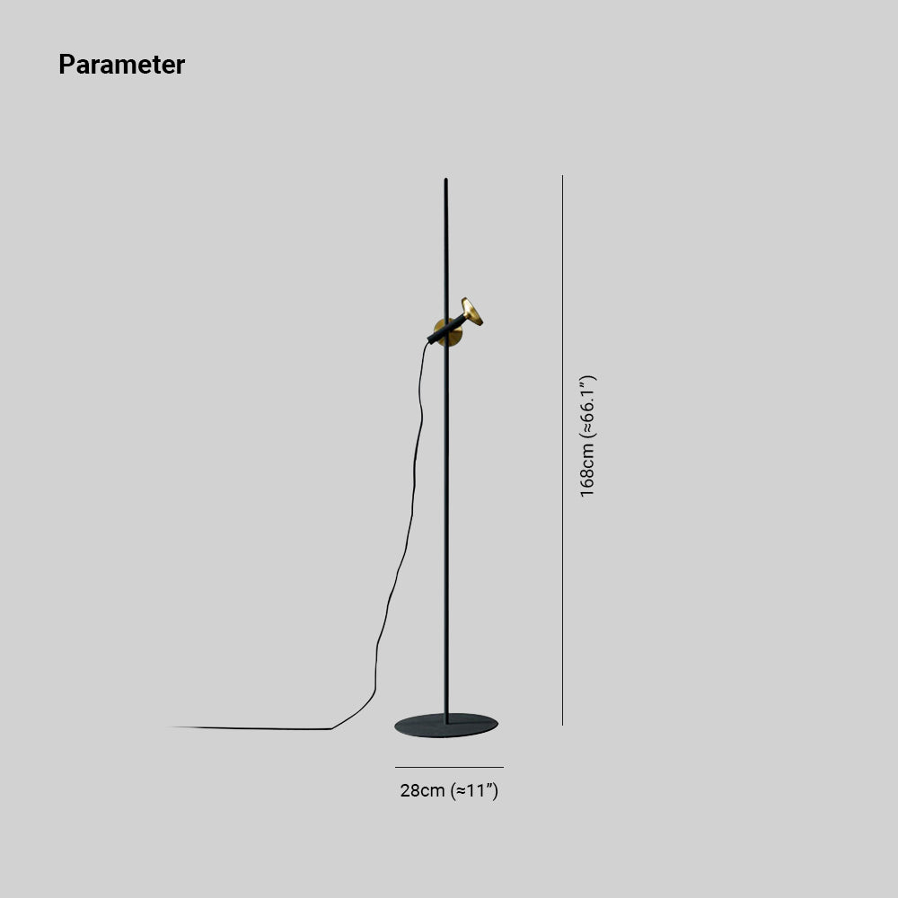 Mira Industrielle Design Lampadaire Moderne Métal Noir Salon/Chambre Intérieur - Neutralighting