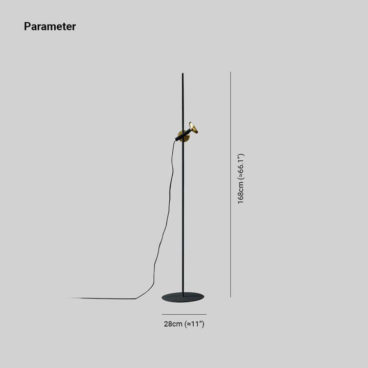 Mira Industrielle Design Lampadaire Moderne Métal Noir Salon/Chambre Intérieur - Neutralighting