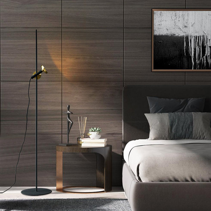 Mira Industrielle Design Lampadaire Moderne Métal Noir Salon/Chambre Intérieur - Neutralighting