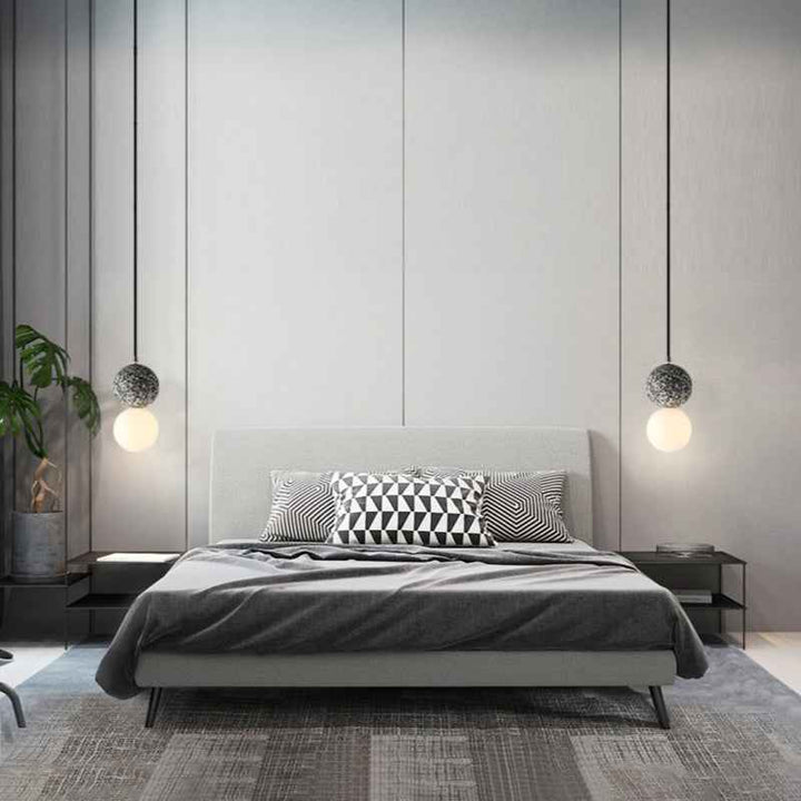 Kessie Luminaires Suspensions Globe Moderne Pierre/Verre Rose/Gris/Noir/Blanc Salon - Neutralighting