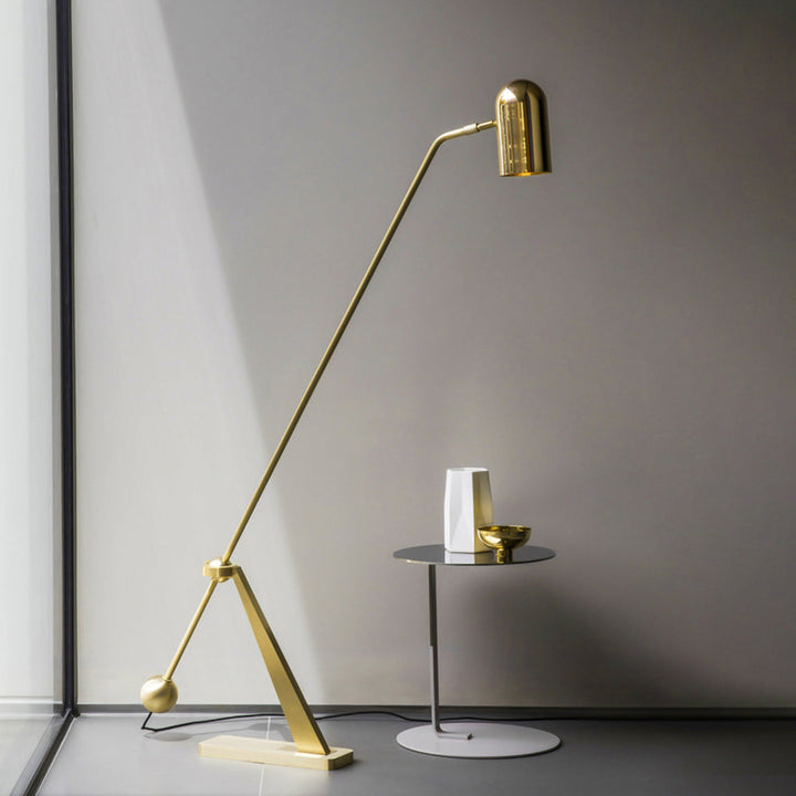 Arisha Design Simple Lampadaire Canne à Pêche Vintage Métal Or Salon/Chambre à Coucher - Neutralighting