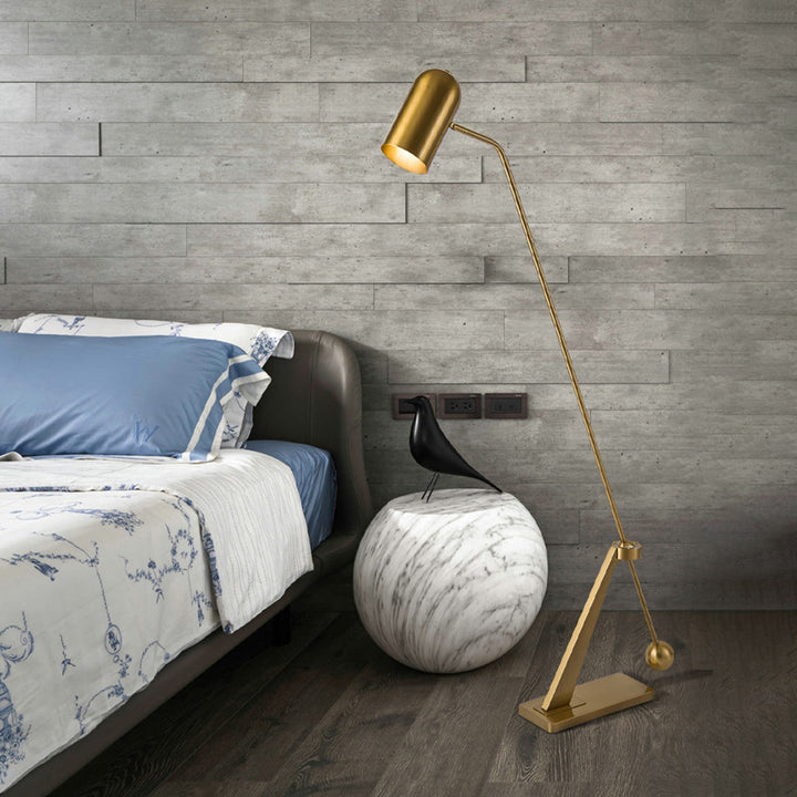 Arisha Design Simple Lampadaire Canne à Pêche Vintage Métal Or Salon/Chambre à Coucher - Neutralighting