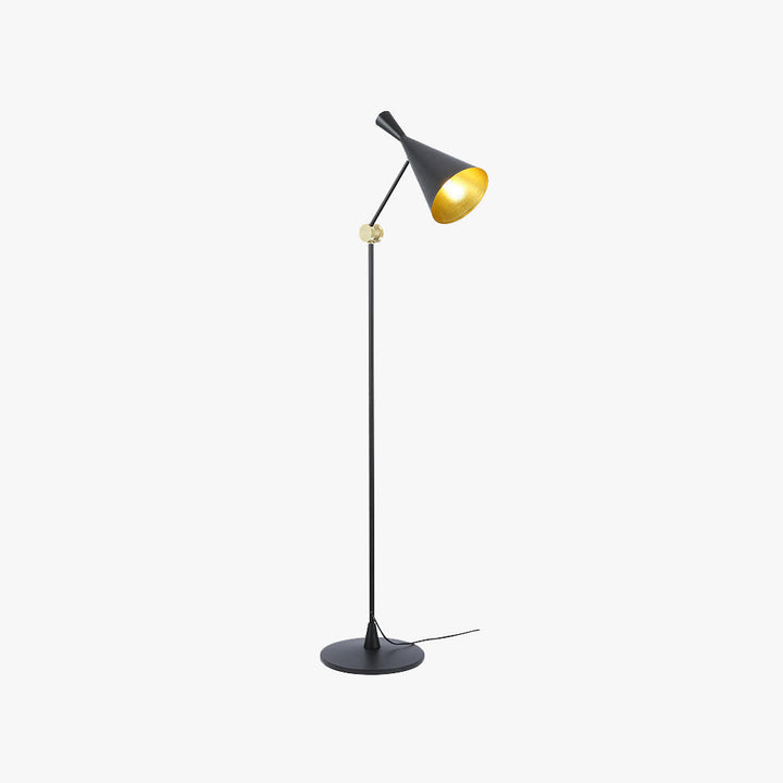 Arisha Design Lampadaire Entonnoir Minimaliste LED Noir Métal Salon - Neutralighting