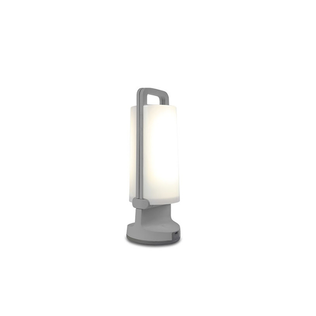Ray Lampe de Table Cylindre Moderne, Acrylique, Gris/Blanc/Vert/Orange, Jardin - Neutralighting
