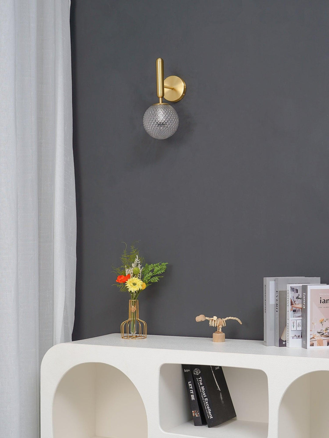 Lustra Wall Lamp Plug In Glass Globe Nordic - Neutralighting
