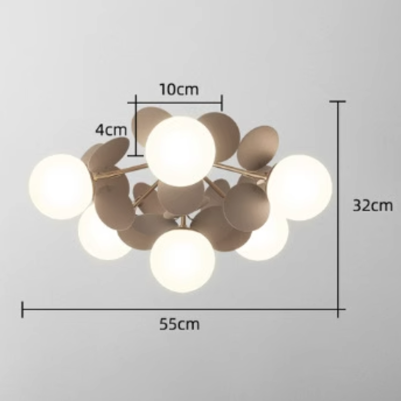 Nexen Plafonnier en forme de branche florale multicolore - Neutralighting
