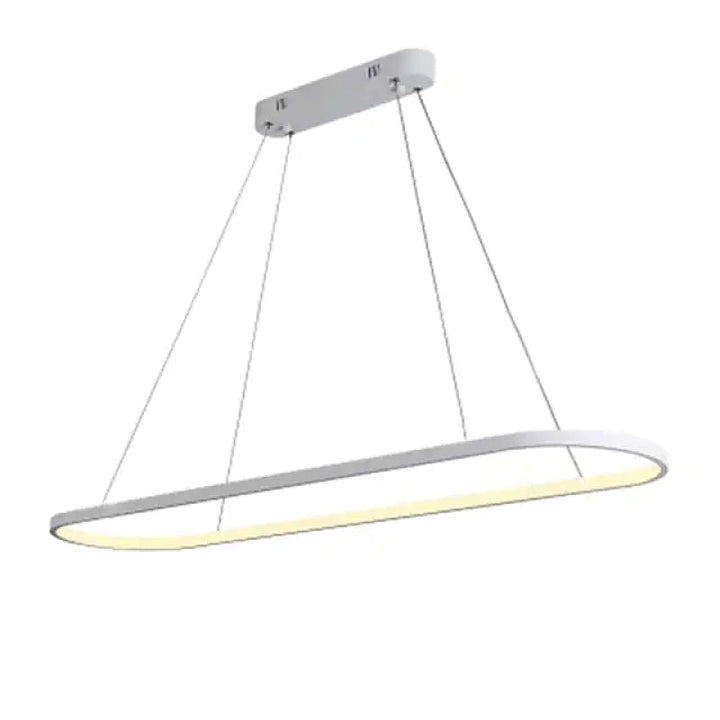 Arisha Suspension Ovale Moderne, Métal/Gel de Silice, Blanc/Noir/Or, Bar - Neutralighting
