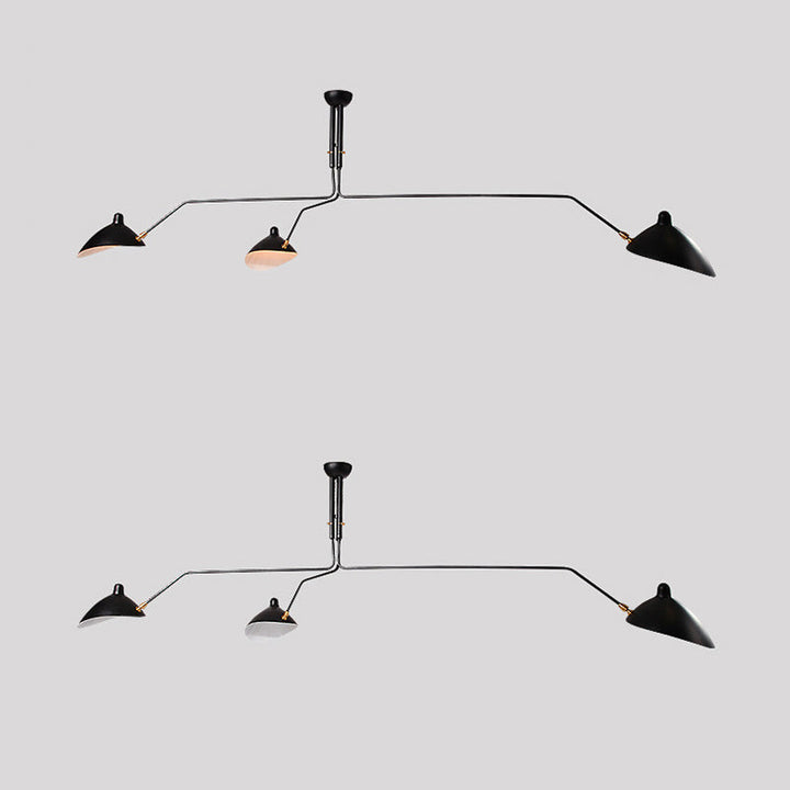 Arisha Luminaires Suspensions Industrielle Moderne Métal Noir Salle d&