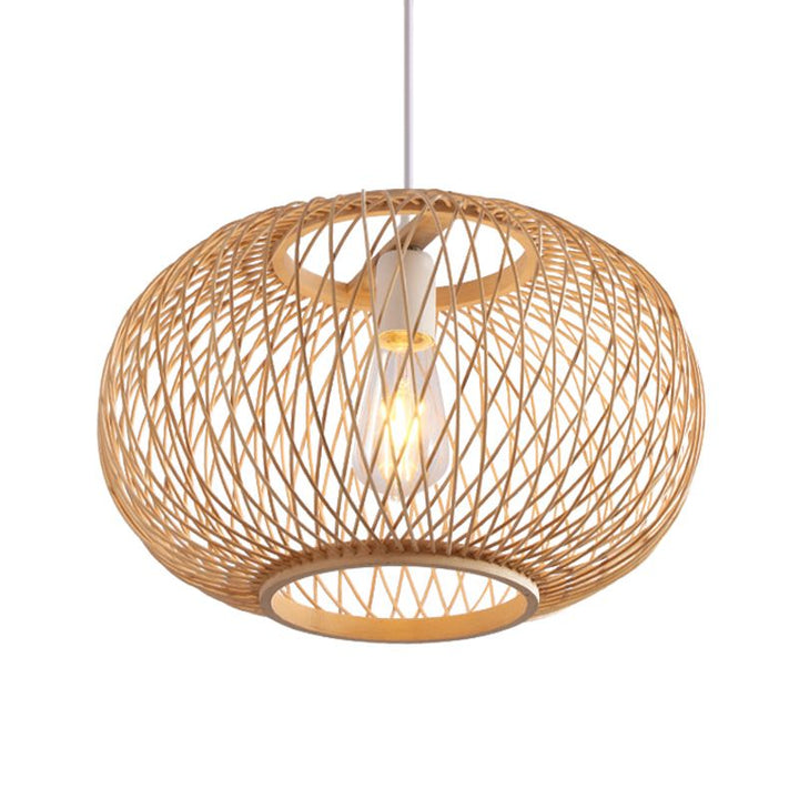 Ritta Vintage LED Suspension Acrylique Rotin Salle à Manger Chambre à coucher - Neutralighting