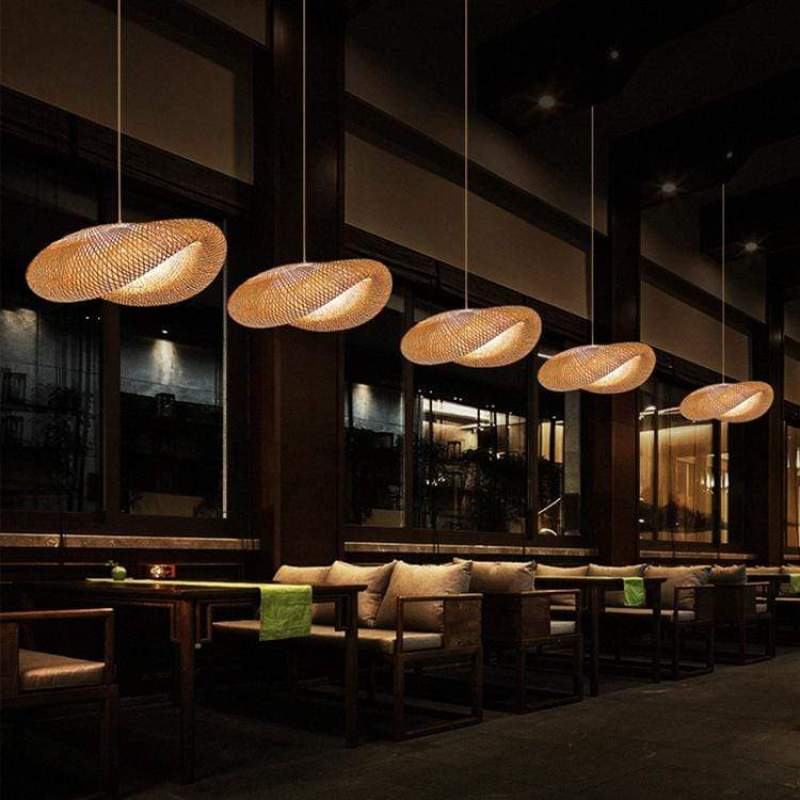 Rinwa Suspension Nuage Bohème. Bambou. Bois. Salon - Neutralighting