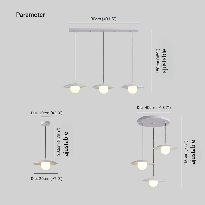 Valentina Moderne LED Suspension Métal Noir Salle À Manger/Chambre À Coucher - Neutralighting