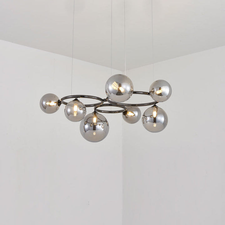 Valentina Luminaires Suspensions Anneau Moderne Métal/Verre Noir/Blanc/Gris/Doré Chambre à Coucher - Neutralighting