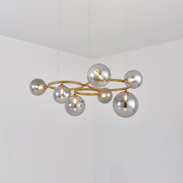 Valentina Luminaires Suspensions Anneau Moderne Métal/Verre Noir/Blanc/Gris/Doré Chambre à Coucher - Neutralighting