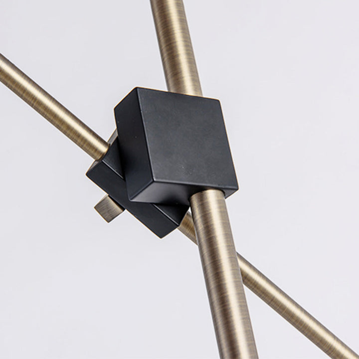 Arisha Design Lampadaire Dôme Vintage Métal Noir/Laiton Salon/Chambre - Neutralighting
