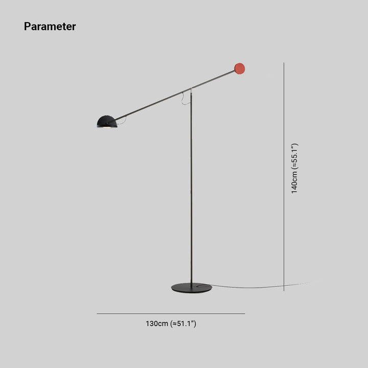 Arisha Design Lampadaire Linéaire Simple Métal Noir Salon/Chambre - Neutralighting