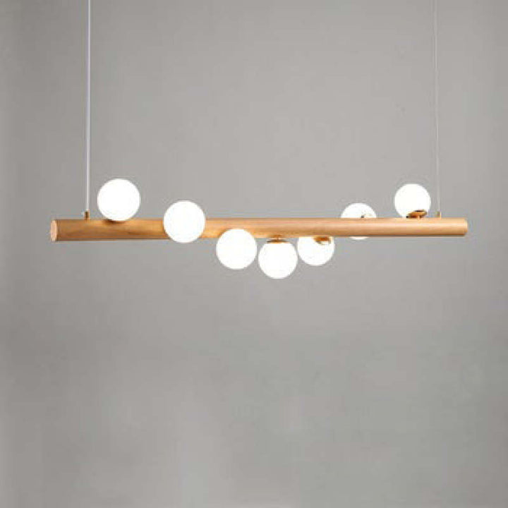 Valentina Verre Bolla Suspension en Bois/Noce - Neutralighting