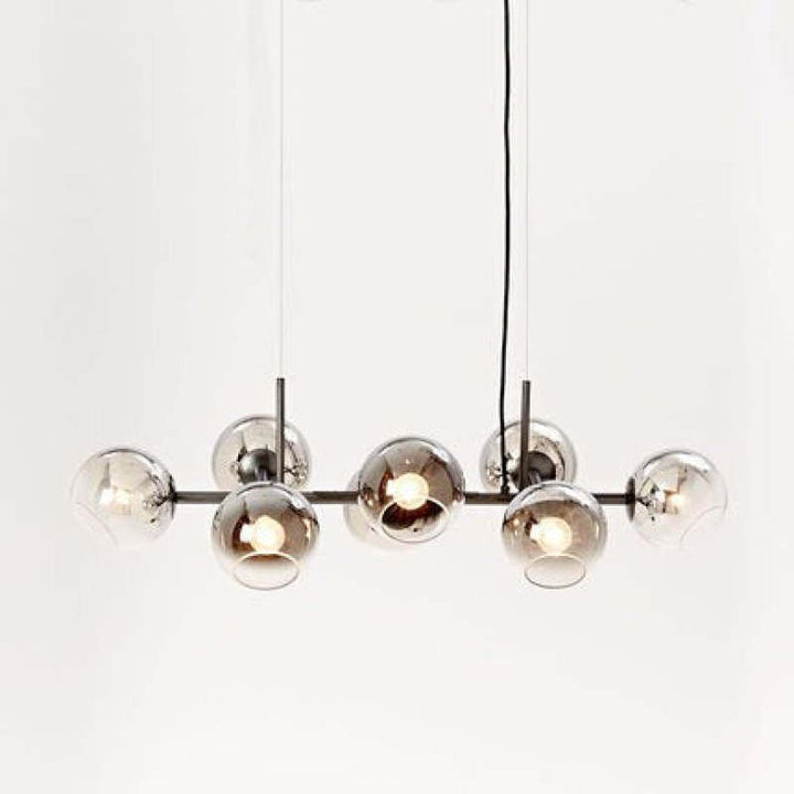 Valentina Suspension Boule Moderne Métal/Verre Noir/Doré Salon - Neutralighting