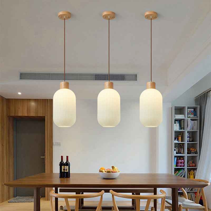 Muto Luminaires Suspension LED Moderne Bois/Verre Salon/Salle à manger - Neutralighting