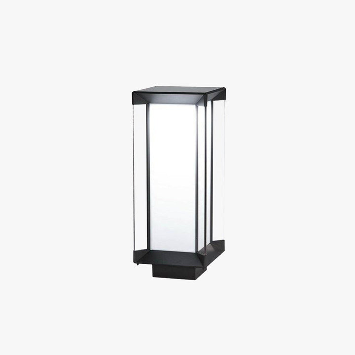 Ray Borne Extérieure Rectangulaire Moderne, Métal/Verre, Blanc/Noir, Cour - Neutralighting