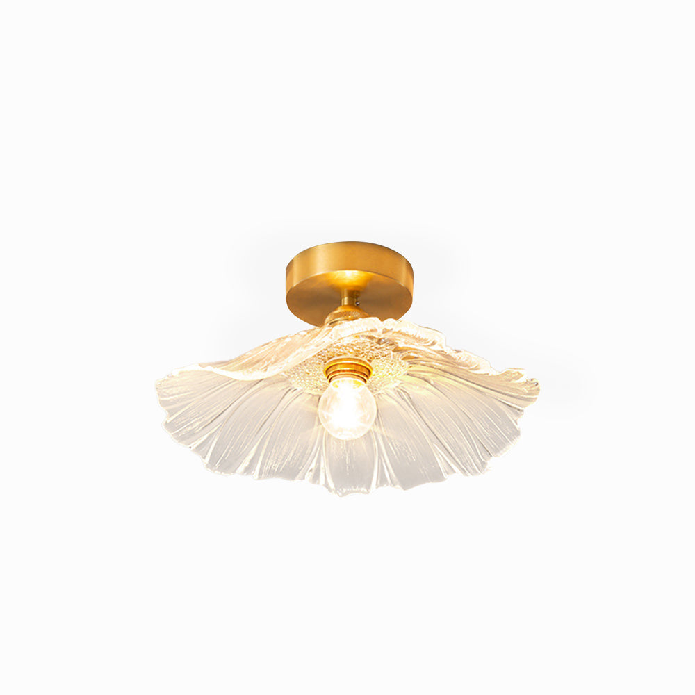 Arisha Suspension Dôme Vintage, Cuivre/Verre, Transparent/Vert, Chambre à Coucher/Salon - Neutralighting
