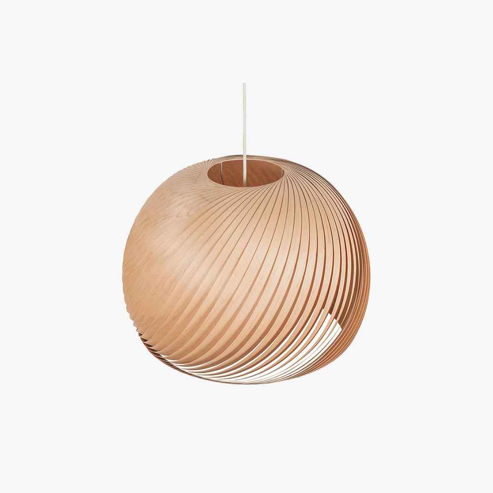 Muto Suspension Globe Naturel, Bois/Metal, Marron/Bois, Salon - Neutralighting