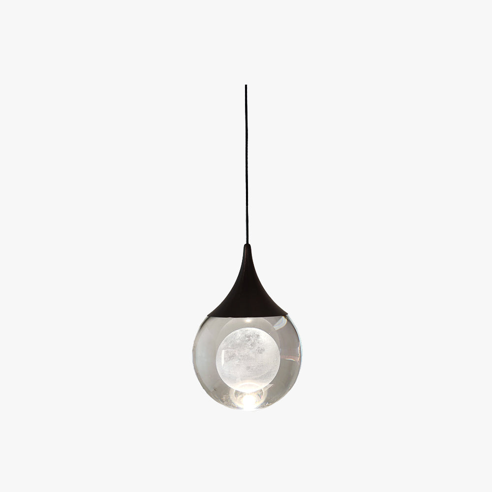 Aria Suspension Globe Inhabituel, Métal/Cristal, Noir/Blanc, Chevet/Salon - Neutralighting