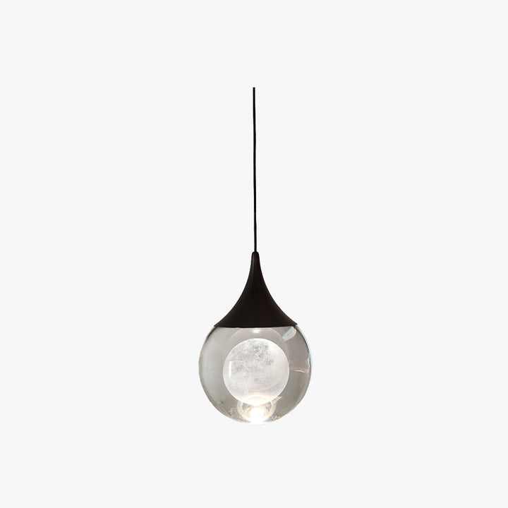 Aria Suspension Globe Inhabituel, Métal/Cristal, Noir/Blanc, Chevet/Salon - Neutralighting