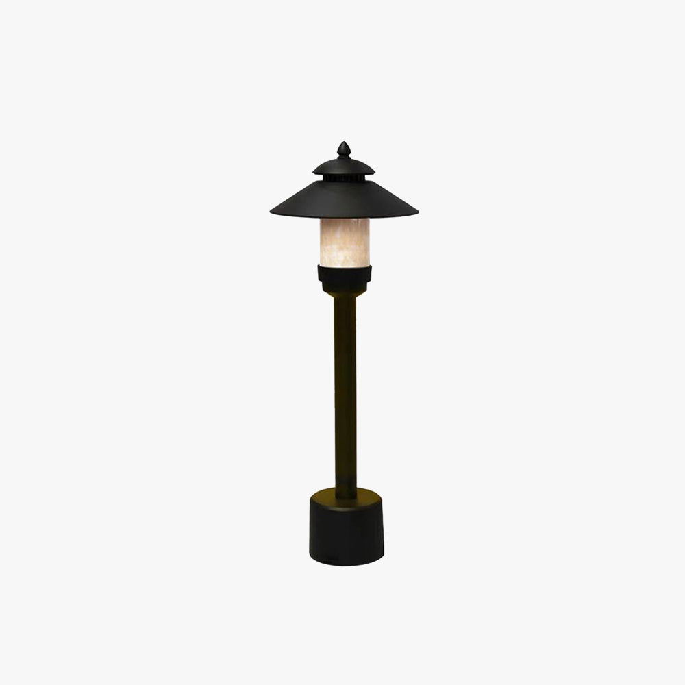 Arisha Extérieure Chapeau Minimaliste, Métal/Marbre, Noir, Extérieur - Neutralighting