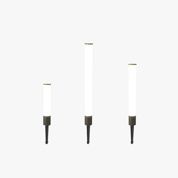 Ray Lampe Extérieure au Sol Minimaliste, Métal/Acrylique, Noir/Blanc, Jardin - Neutralighting